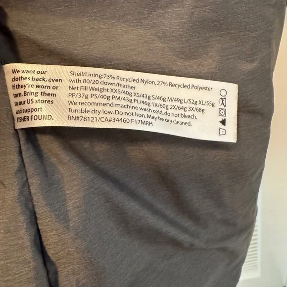 Eileen Fisher Melange Recycled Nylon Down Vest Charcoal M - Picture 6 of 8